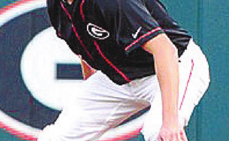 Connor Tate lead off the bottom of the ninth inning with a double that helped the Bulldogs tie and ultimately walk off against the Missouri Tigers. COURTESY OF UGA ATHLETICS