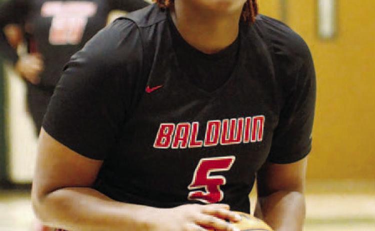 Karez Demory (2) was Baldwin’s third-highest scorer on Tuesday with 15 points in the Braves’ region playoff win over Westover. TREY NORRIS/File Photo