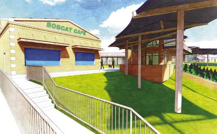 Architectural renderings depict the planned renovations to John Kurtz Field. COURTESY OF GCSU