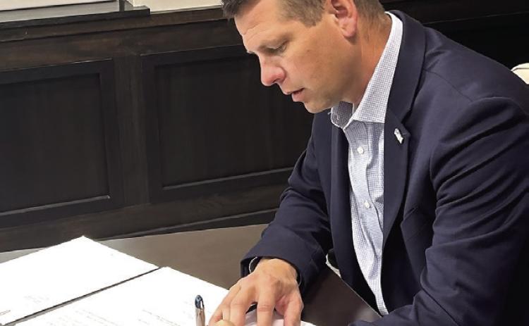 On April 17, Baldwin County Board of Commissioners Chairman Andrew Strickland signed resolutions and contracts to advance Baldwin County, including the Animal Control Ordinance. CONTRIBUTED