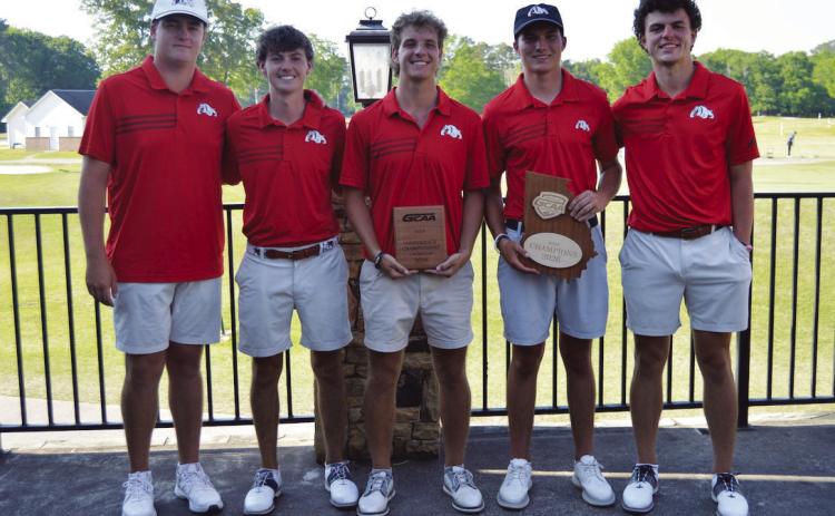 The Georgia Military College men’s golf team combined to claiming its 10th GCAA Championship and earn a berth in the NJCAA Division III National Championship, June 2-5 at Chautauqua Golf Club in New York state. CONTRIBUTED