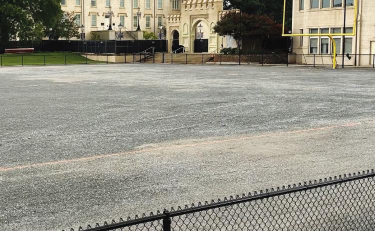 GMC FieldTurf project in full swing