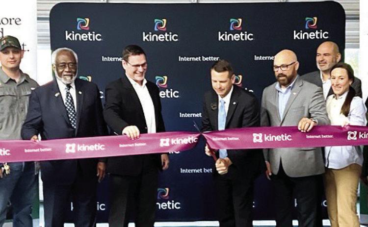 Local leaders, leaders from broadband provider Kinetic, and state officials cut the ribbon to the $1.9 million transformative project to enhance digital connectivity and bridge the digital divide in the region. CONTRIBUTED